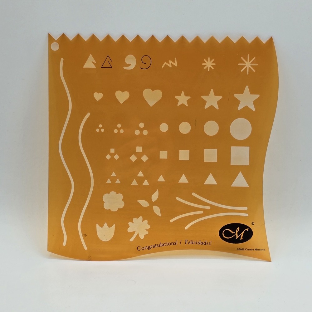 Creative‎ Memories 2001 Shape Stencil Template For Scrapbooking & Crafts
